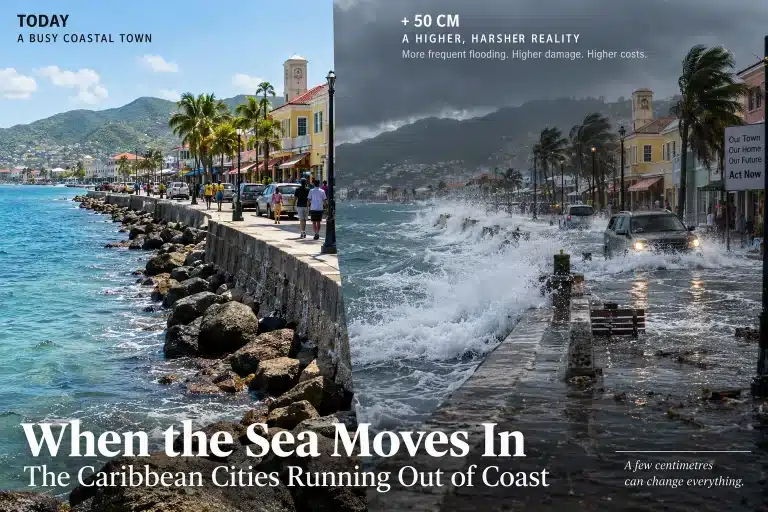 Flooding in Caribbean Town
