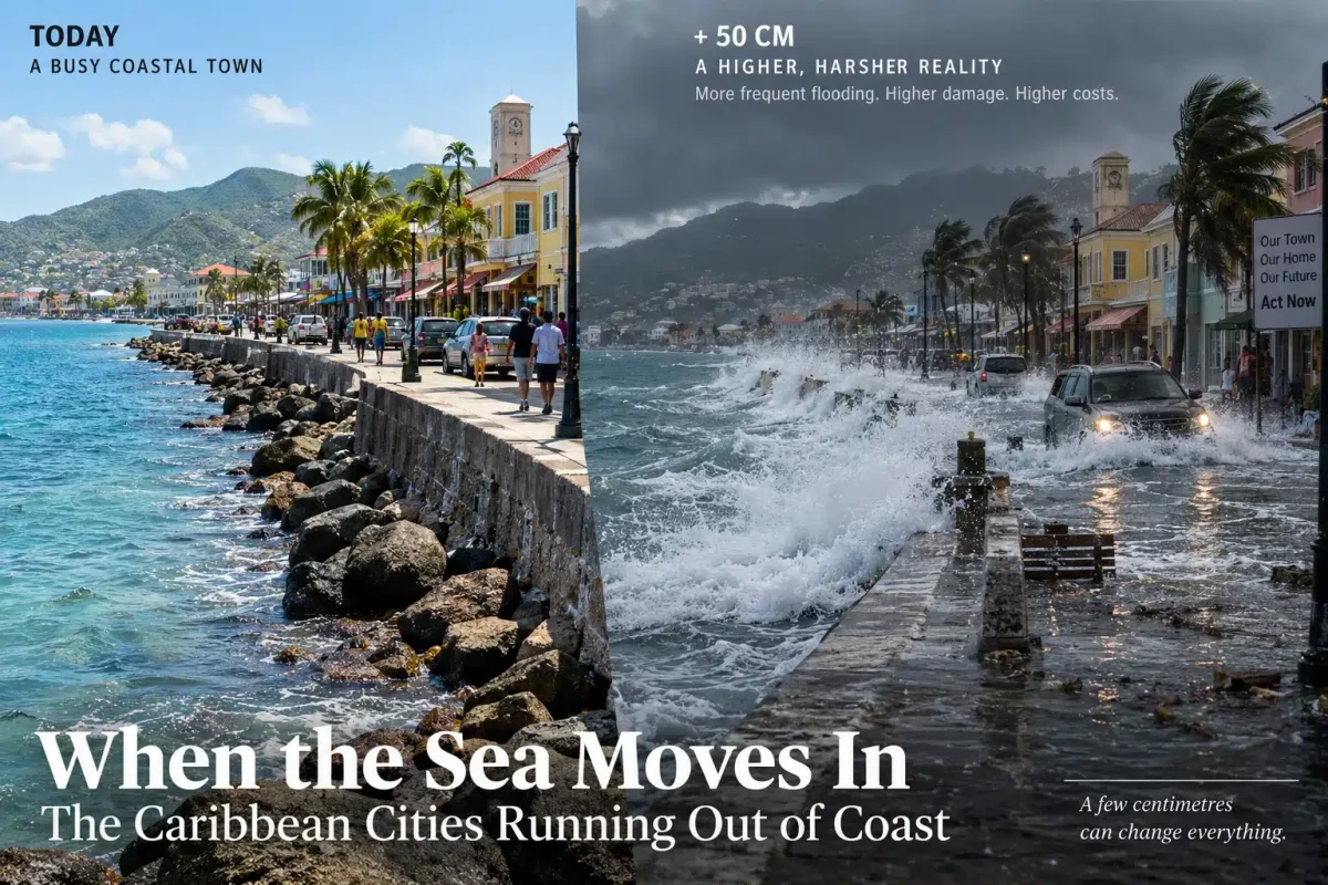 Flooding in Caribbean Town